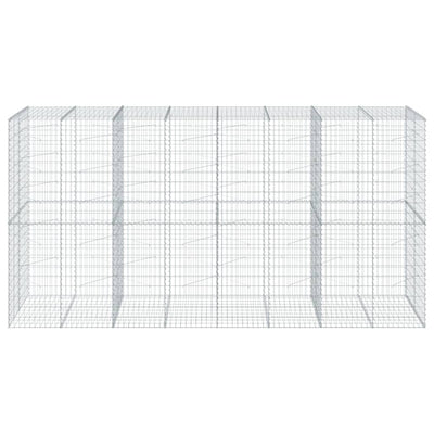 Gabione mit Deckel 400x100x200 cm Verzinktes Eisen