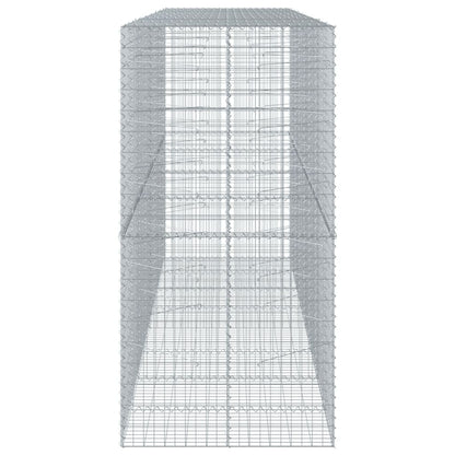 Gabione mit Deckel 400x100x200 cm Verzinktes Eisen