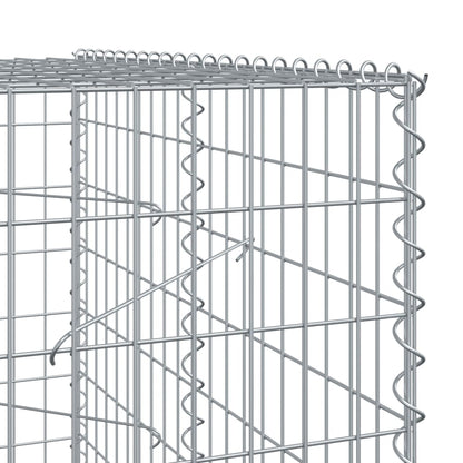 Gabione mit Deckel 400x100x200 cm Verzinktes Eisen