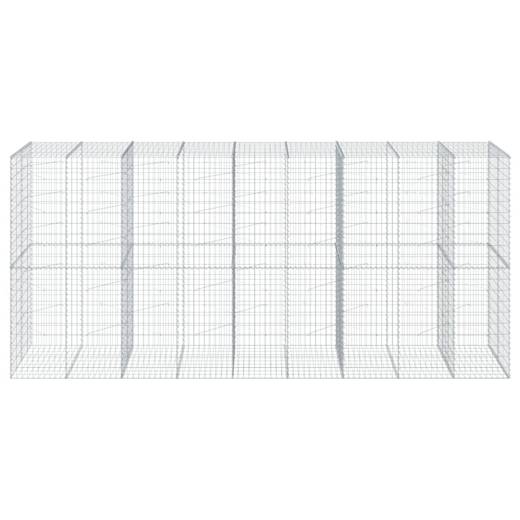 Gabione mit Deckel 450x100x200 cm Verzinktes Eisen