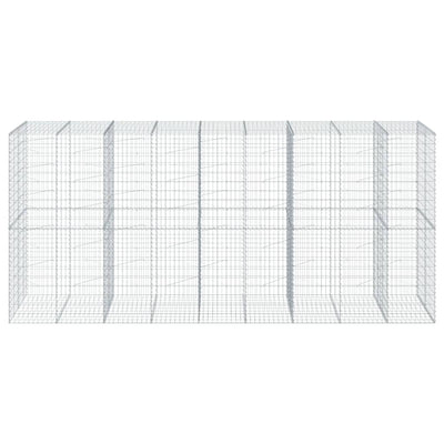 Gabione mit Deckel 450x100x200 cm Verzinktes Eisen