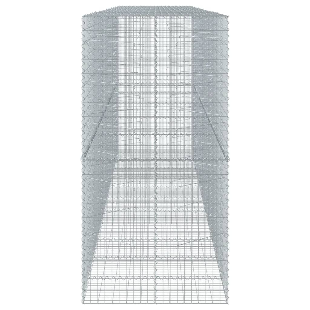 Gabione mit Deckel 550x100x200 cm Verzinktes Eisen