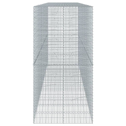 Gabione mit Deckel 550x100x200 cm Verzinktes Eisen