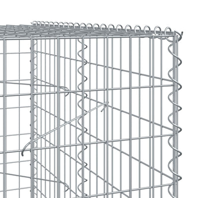 Gabione mit Deckel 600x100x200 cm Verzinktes Eisen