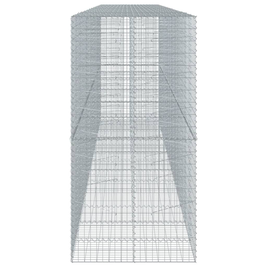 Gabione mit Deckel 650x100x200 cm Verzinktes Eisen