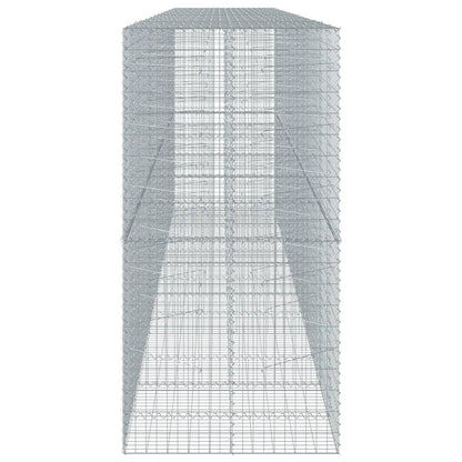 Gabione mit Deckel 650x100x200 cm Verzinktes Eisen