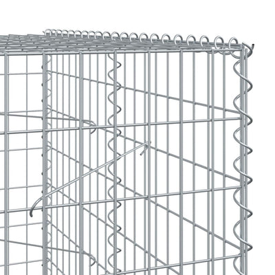 Gabione mit Deckel 650x100x200 cm Verzinktes Eisen