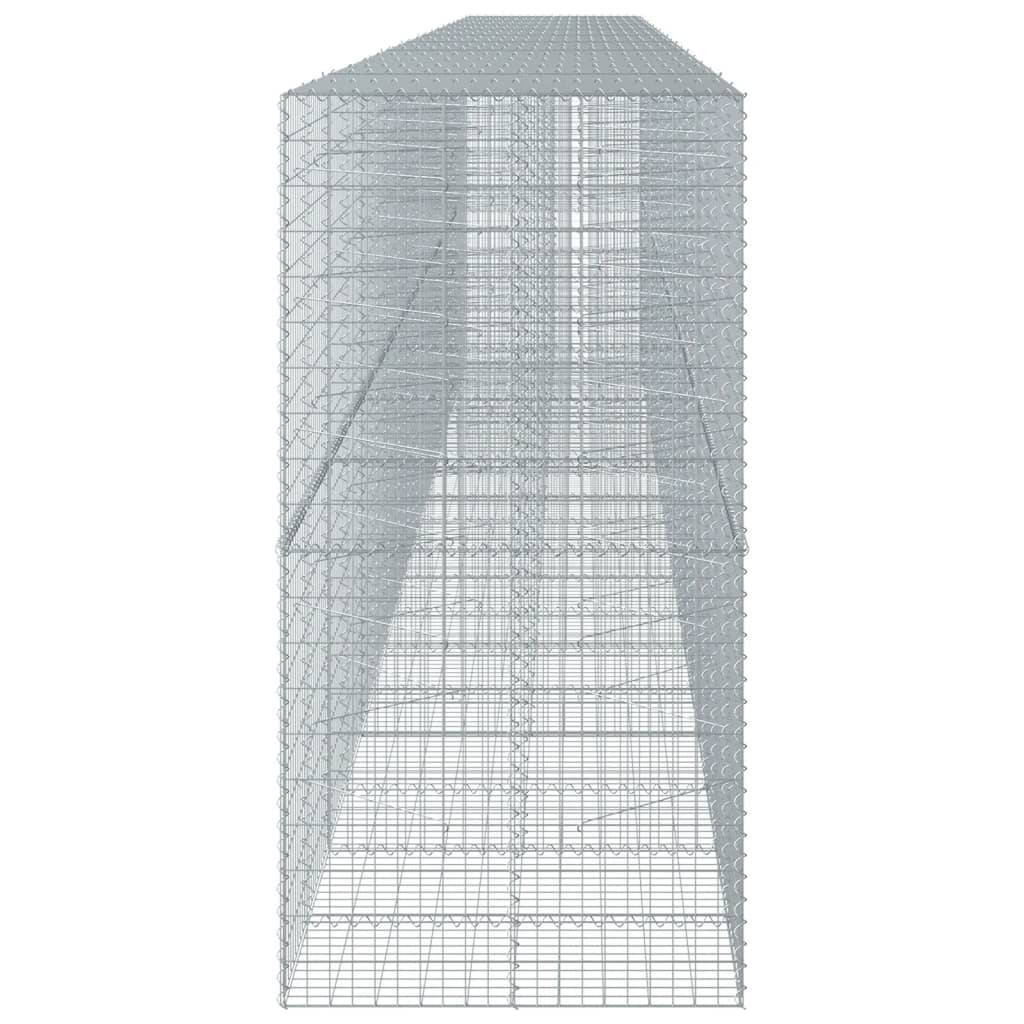 Gabione mit Deckel 950x100x200 cm Verzinktes Eisen