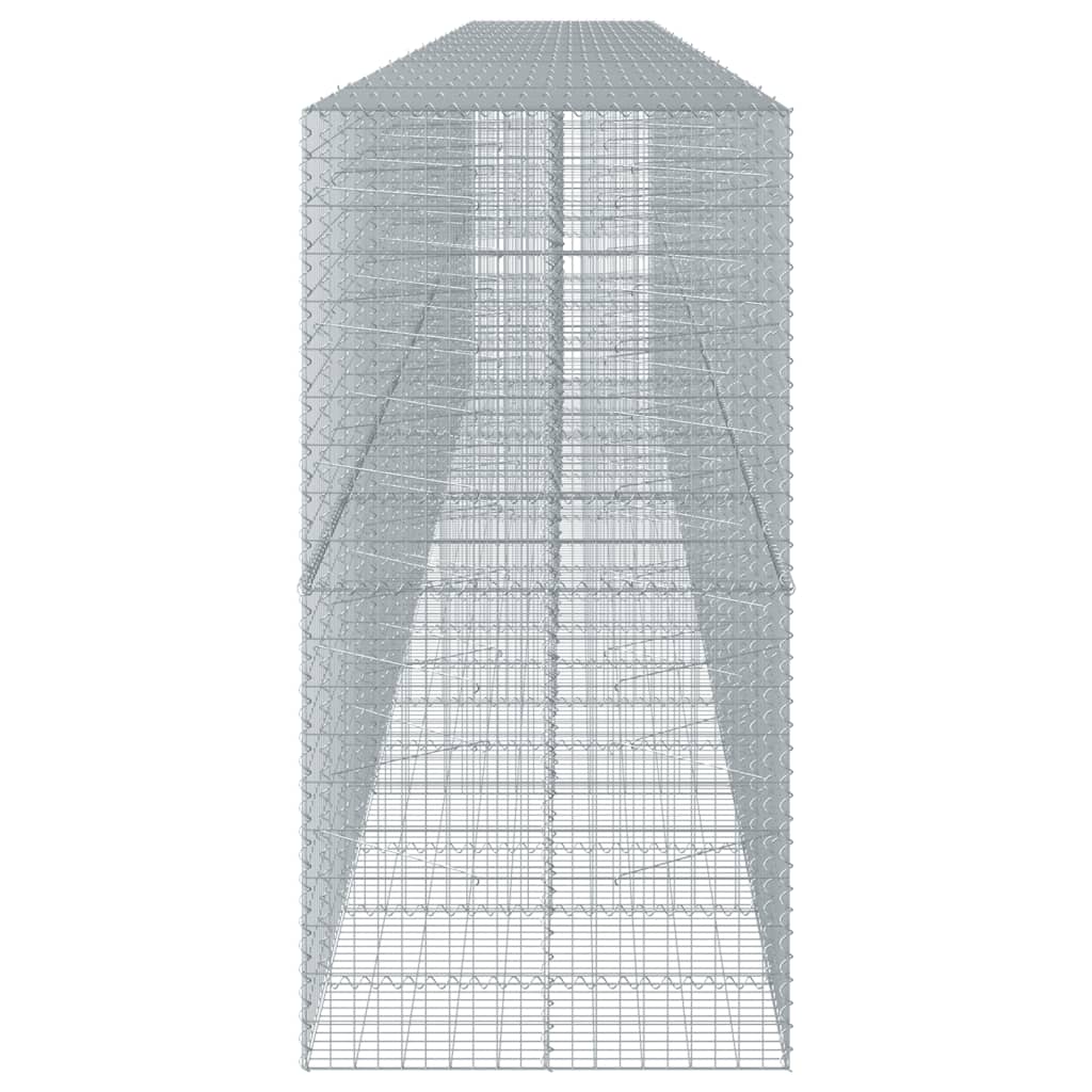 Gabione mit Deckel 1000x100x200 cm Verzinktes Eisen