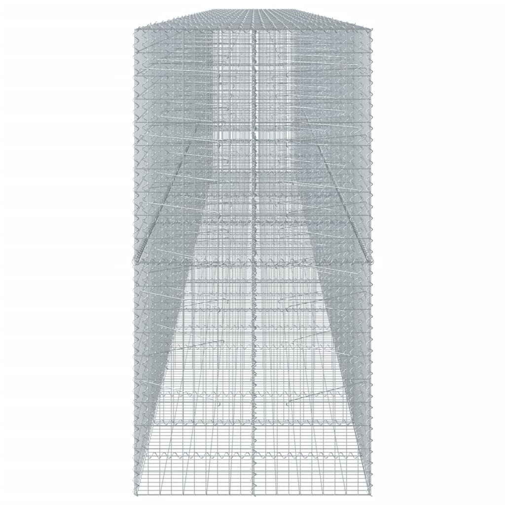 Gabione mit Deckel 1100x100x200 cm Verzinktes Eisen