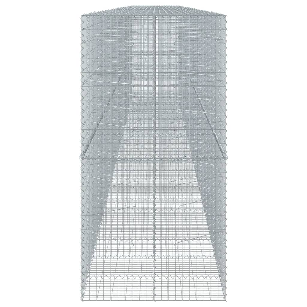 Gabione mit Deckel 1200x100x200 cm Verzinktes Eisen