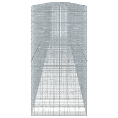 Gabione mit Deckel 1200x100x200 cm Verzinktes Eisen