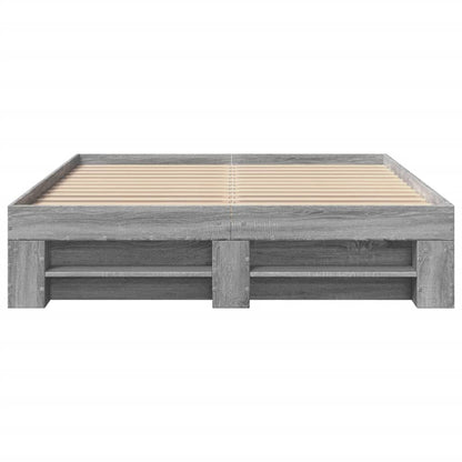 Bettgestell Grau Sonoma 140x200 cm Holzwerkstoff