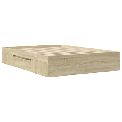 Bettgestell ohne Matratze Sonoma-Eiche 140x190 cm Holzwerkstoff