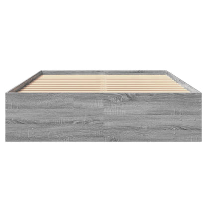 Bettgestell Grau Sonoma 140x200 cm Holzwerkstoff