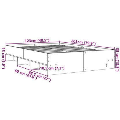 Bettgestell Schwarz 120x200 cm Holzwerkstoff