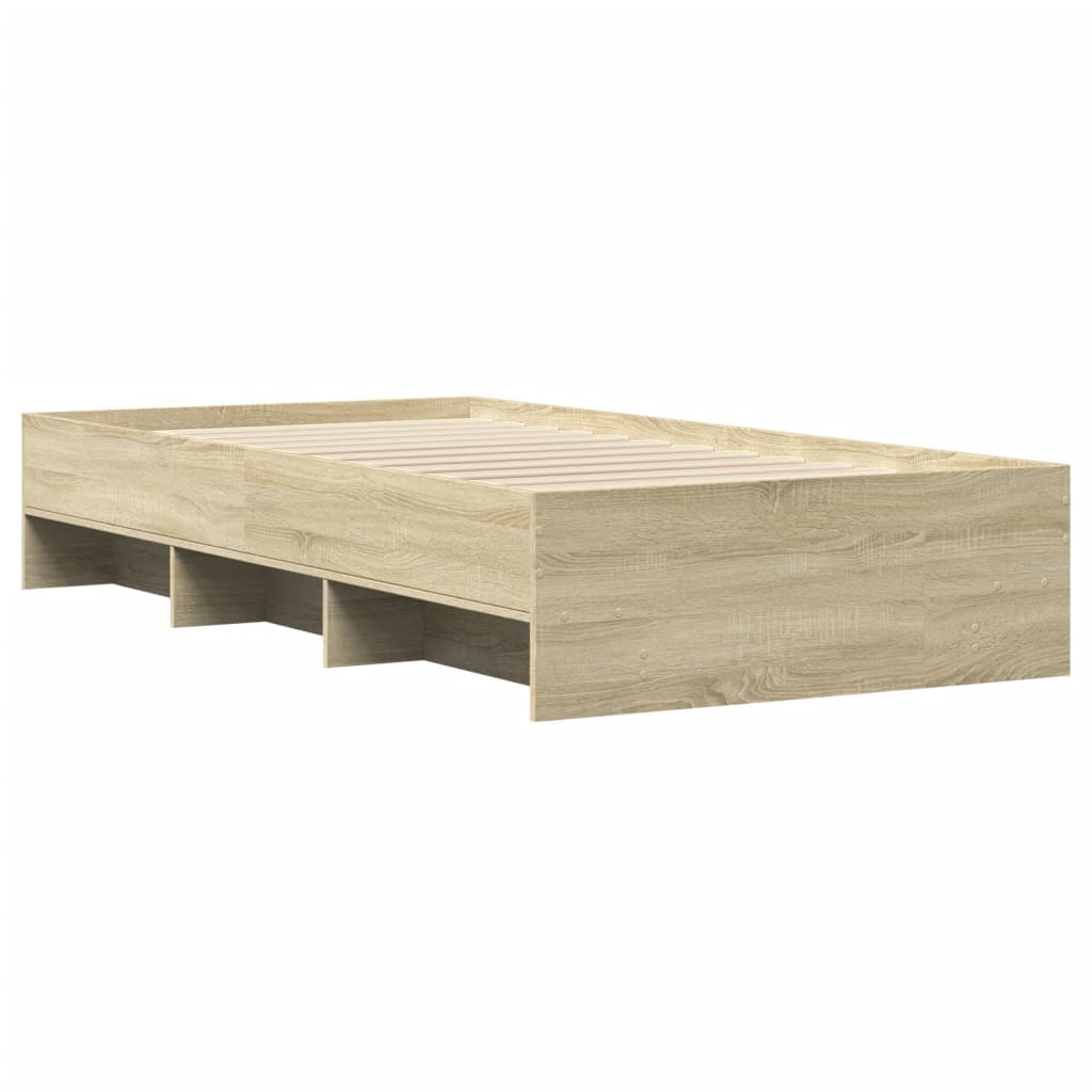 Bettgestell ohne Matratze Sonoma-Eiche 75x190 cm Holzwerkstoff