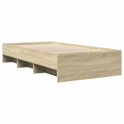 Bettgestell ohne Matratze Sonoma-Eiche 75x190 cm Holzwerkstoff