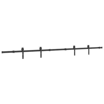 Schiebetürbeschlag-Set 152,5 cm Stahl Schwarz