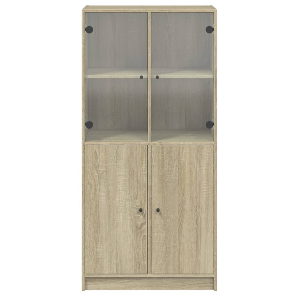 Highboard mit Türen Sonoma-Eiche 68x37x142 cm Holzwerkstoff