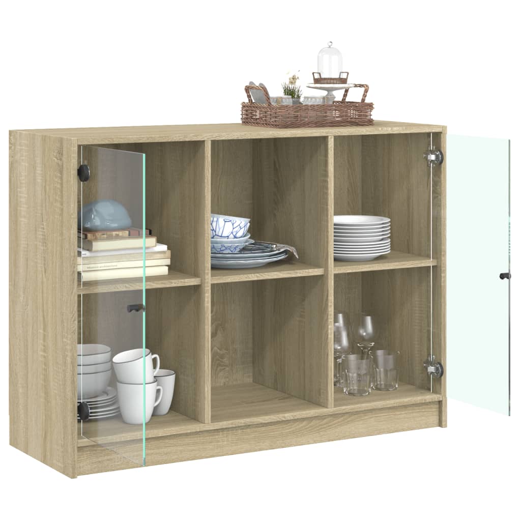 Sideboard Sonoma-Eiche 102x37x75,5 cm Holzwerkstoff