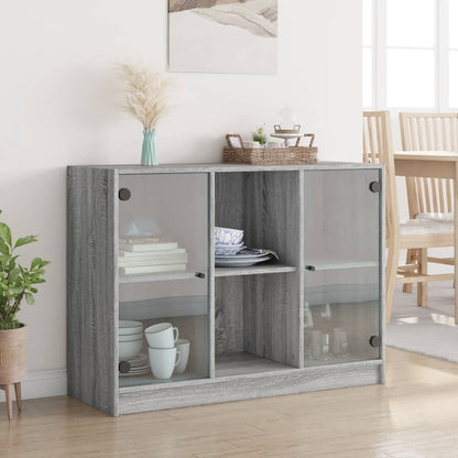 Sideboard Grau Sonoma 102x37x75,5 cm Holzwerkstoff