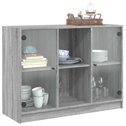 Sideboard Grau Sonoma 102x37x75,5 cm Holzwerkstoff