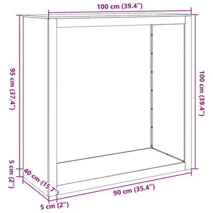 Brennholzregal Schwarz 100x40x100 cm Stahl