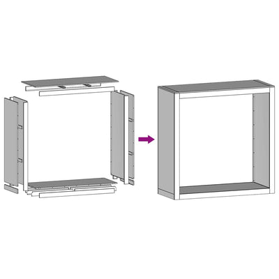 Brennholzregal Anthrazit 100x40x100 cm Stahl