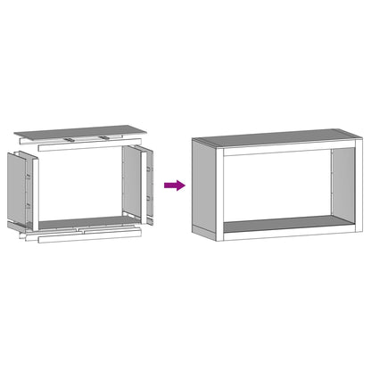 Brennholzregal 100x40x60 cm Verzinkter Stahl