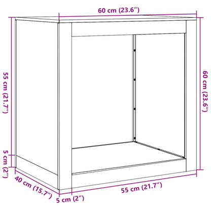 Brennholzregal Anthrazit 60x40x60 cm Stahl