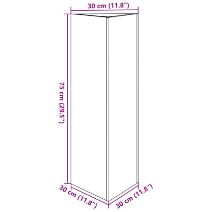 Pflanzkübel Anthrazit Dreieckig 30x26x75 cm Stahl