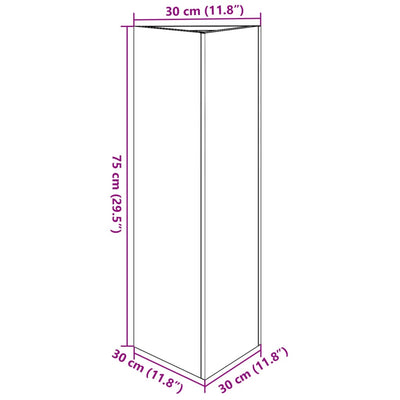 Pflanzkübel Anthrazit Dreieckig 30x26x75 cm Stahl