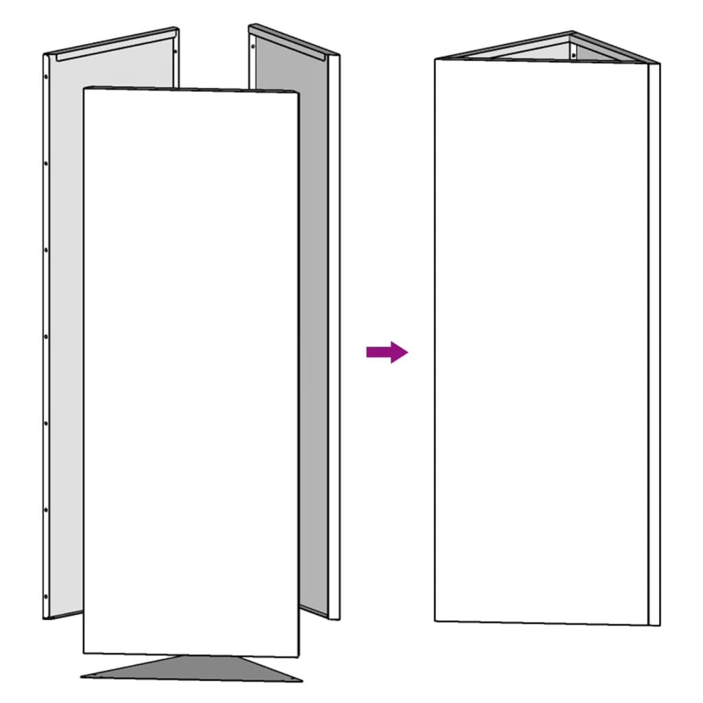 Pflanzkübel 2 Stk. Dreieckig 30x26x75 cm Verzinkter Stahl