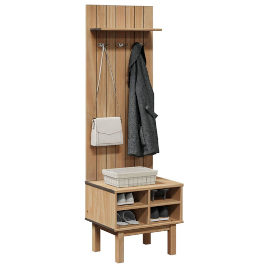 Flurgarderobe OTTA 50x40x160 cm Massivholz Kiefer