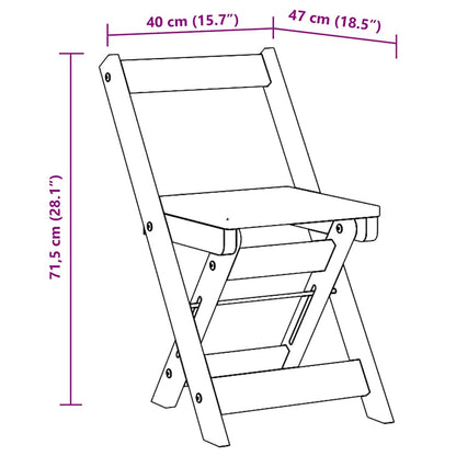 Esszimmerstühle Klappbar 4 Stk. Corona Wachsbraun Massivholz