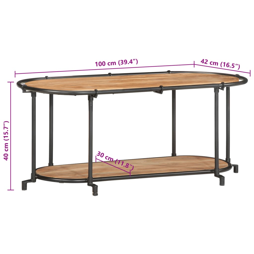 TV-Schrank 100x42x40 cm Massivholz Akazie