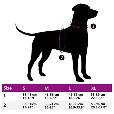 Hundegeschirr Reflektierend Verstellbar Schwarz M