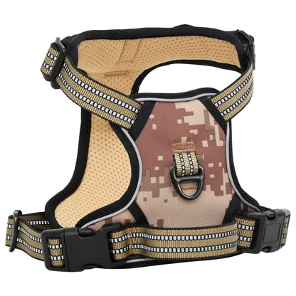 Hundegeschirr Reflektierend Verstellbar Camouflage Braun L