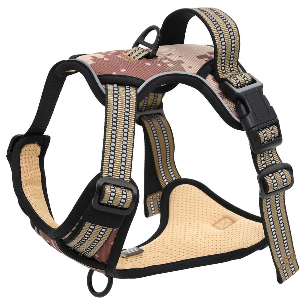 Hundegeschirr Reflektierend Verstellbar Camouflage Braun L