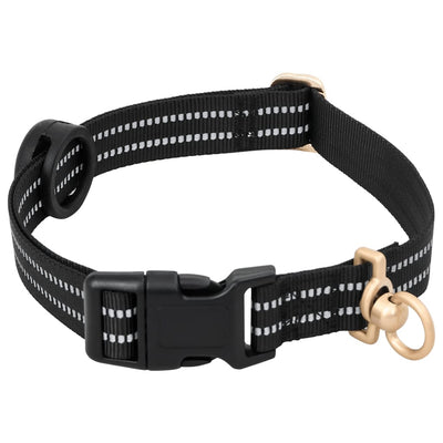 Hundegeschirr mit Leine & Halsband Verstellbar Schwarz S