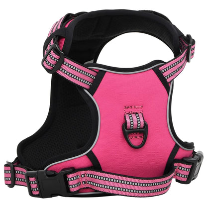 Hundegeschirr mit Leine & Halsband Verstellbar Rosa M