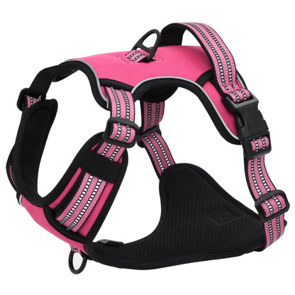 Hundegeschirr mit Leine & Halsband Verstellbar Rosa M