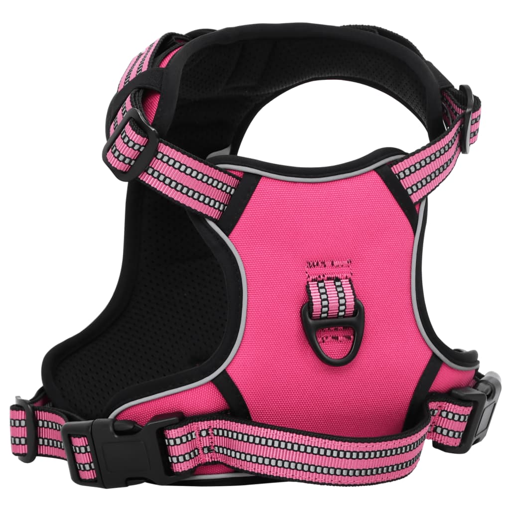 Hundegeschirr mit Leine & Halsband Verstellbar Rosa L