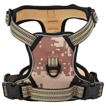 Hundegeschirr mit Leine & Halsband Verstellbar Camouflage XL