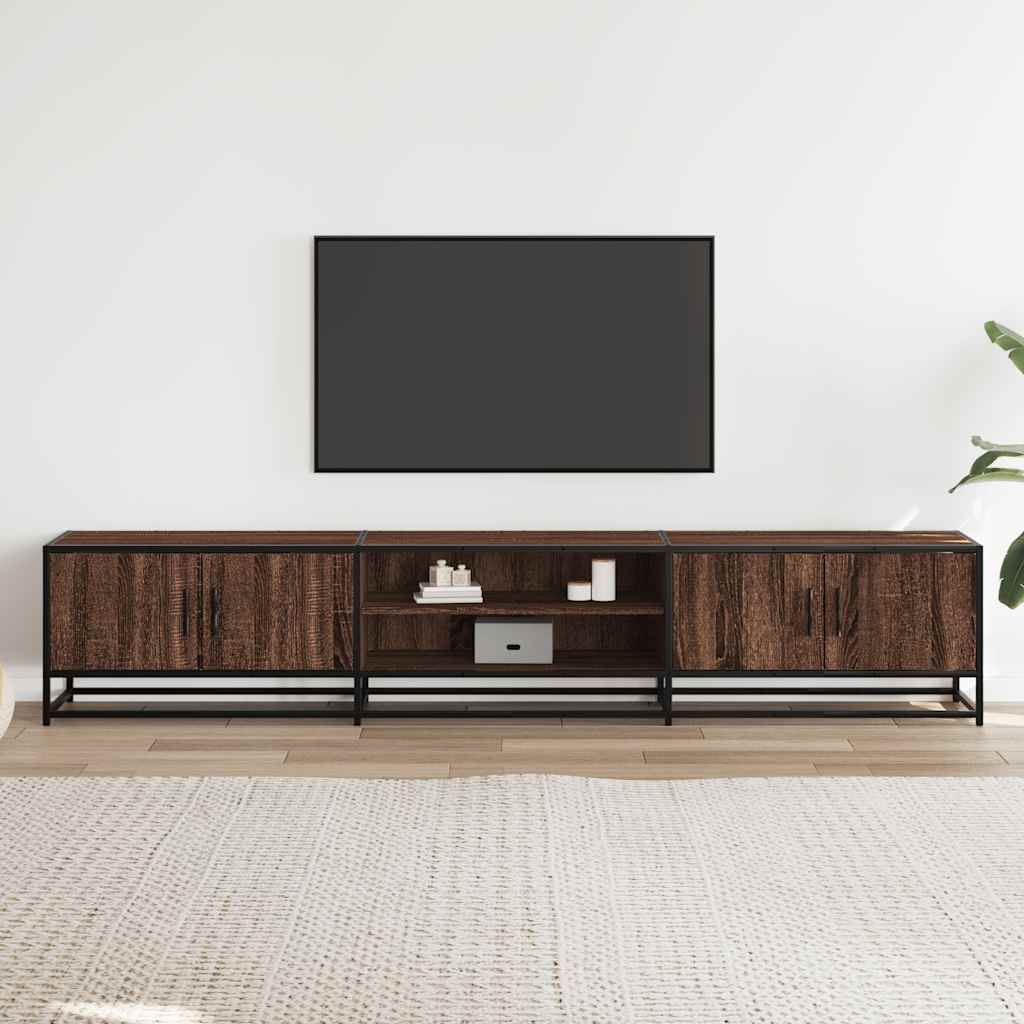 TV-Schrank Braun Eichen-Optik 210x35x41 cm Holzwerkstoff