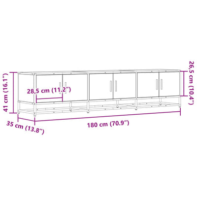 TV-Schrank Räuchereiche 180x35x41 cm Holzwerkstoff