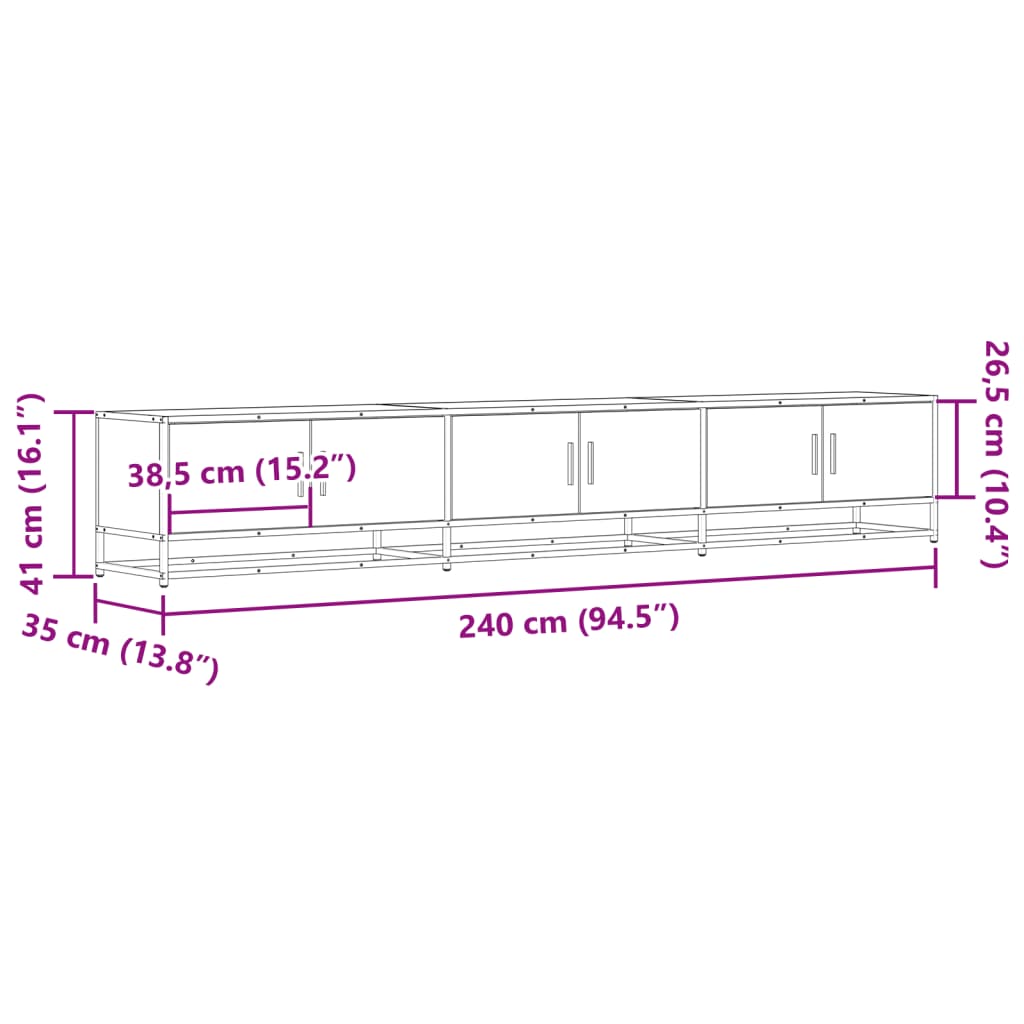 TV-Schrank Sonoma-Eiche 240x35x41 cm Holzwerkstoff