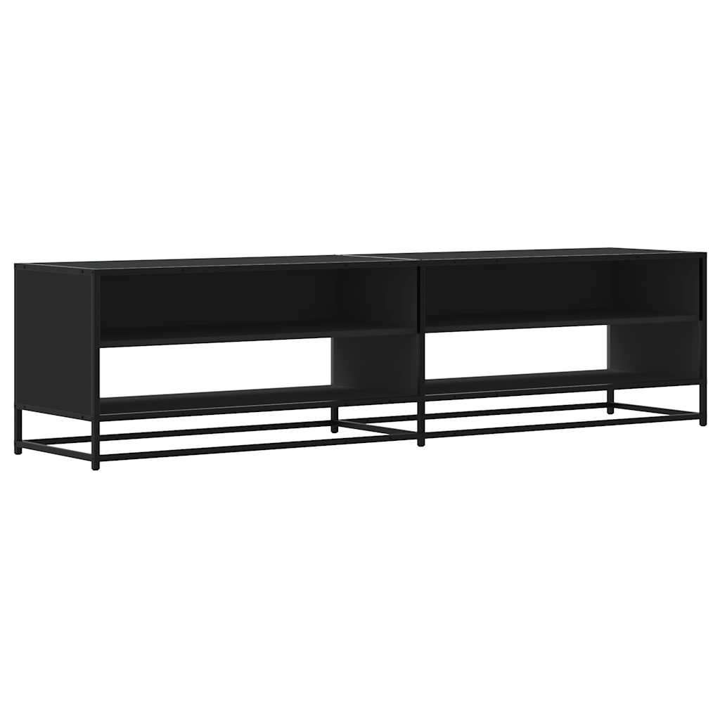 TV-Schrank Schwarz 180,5x40x46 cm Holzwerkstoff