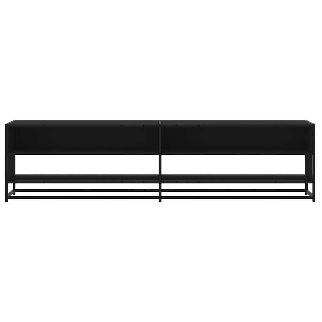 TV-Schrank Schwarz 180,5x40x46 cm Holzwerkstoff